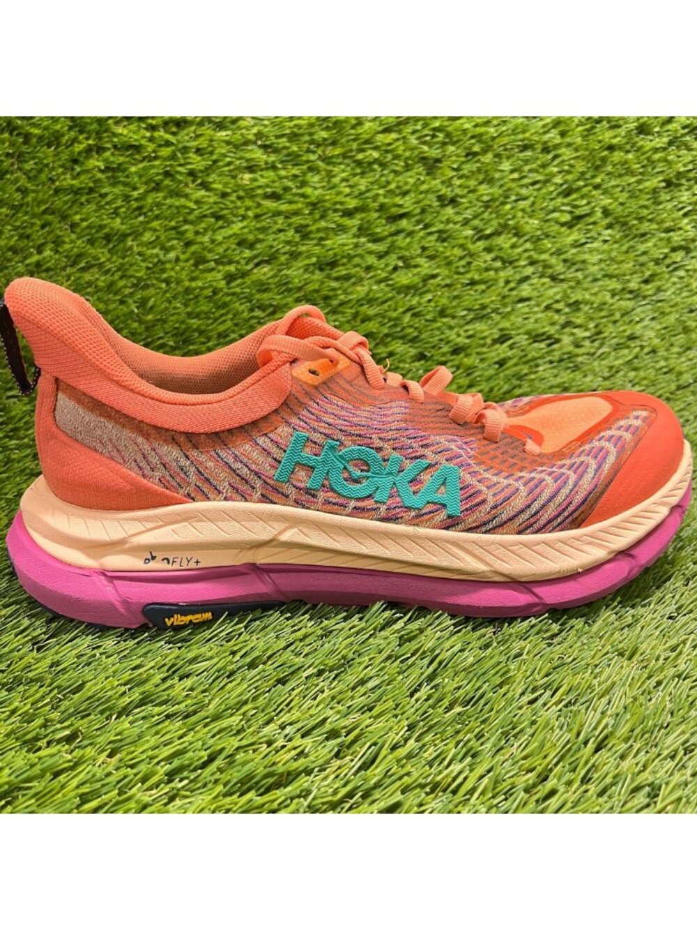 Hoka One One Mafate Speed 4 Womens Size 7.5 Orange Trail Running Shoes Sneakers